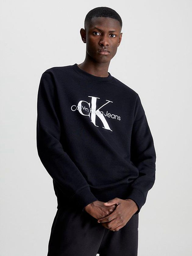 Calvin Klein USA Monogram Mens Sweatshirt Black 5679183-ZL